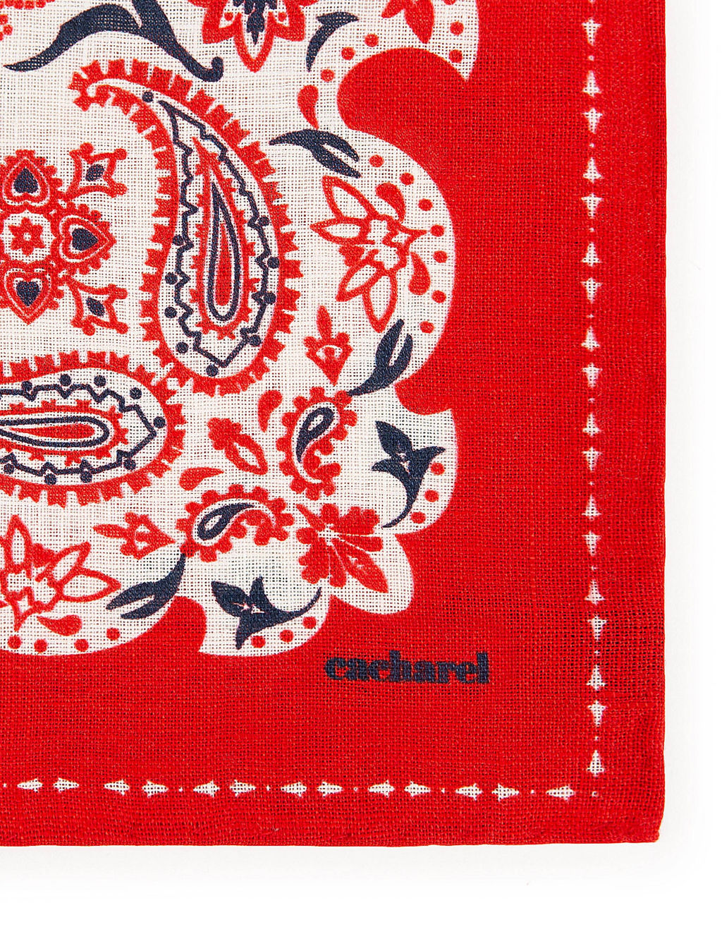 Бордовый льняной платок - Cacharel фото 4