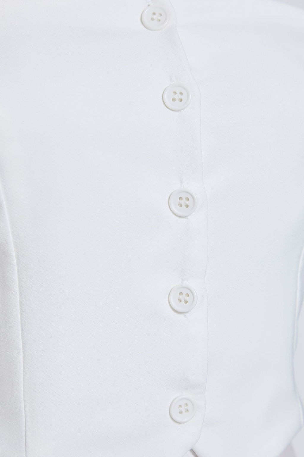 Trendyolmilla Siyah Straplez Dugme Detayl? Crop Dokuma Bluz TWOAW24BZ00421  фото 4