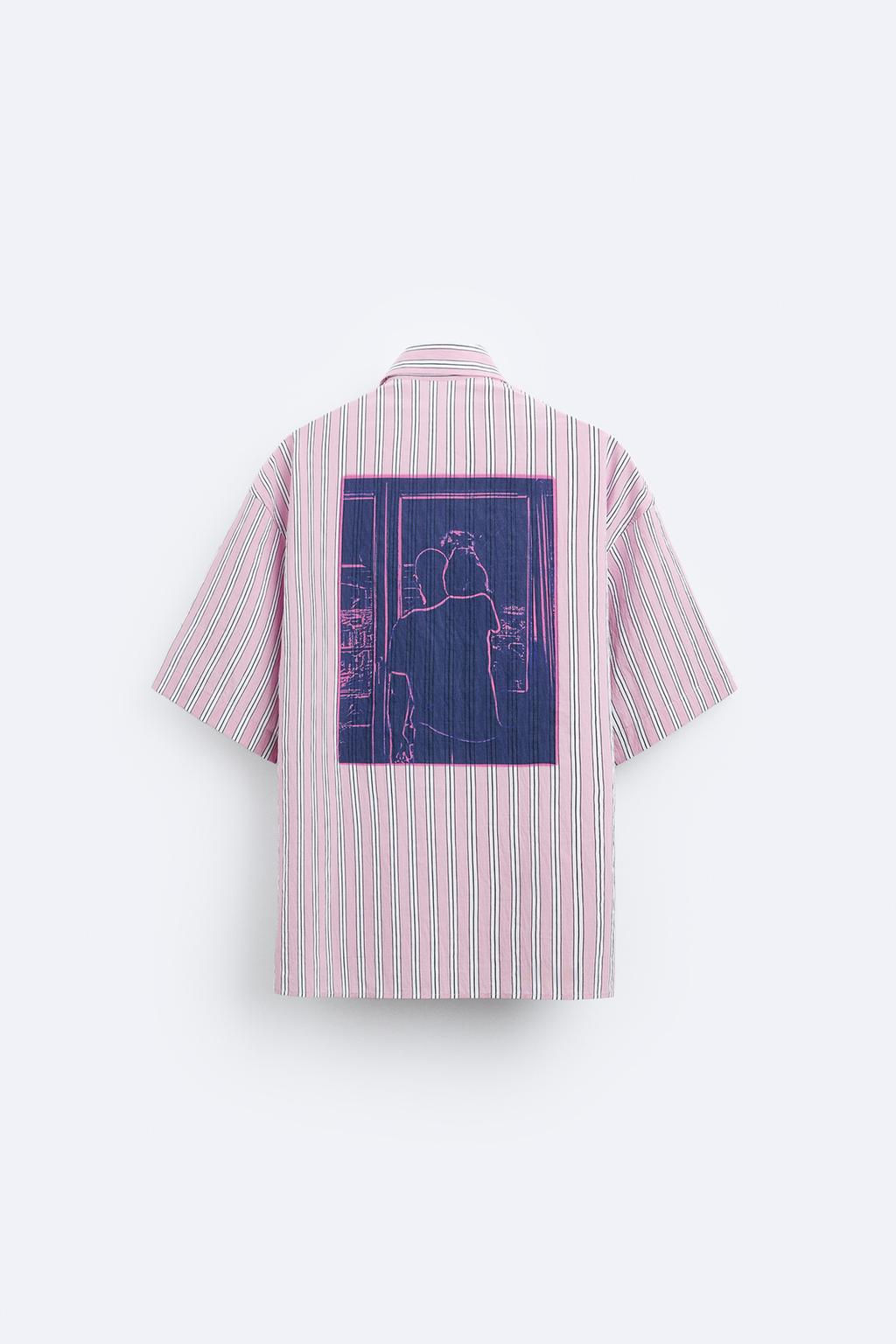 KONTRAST DESENLI CIZGILI GOMLEK - Zara фото 8