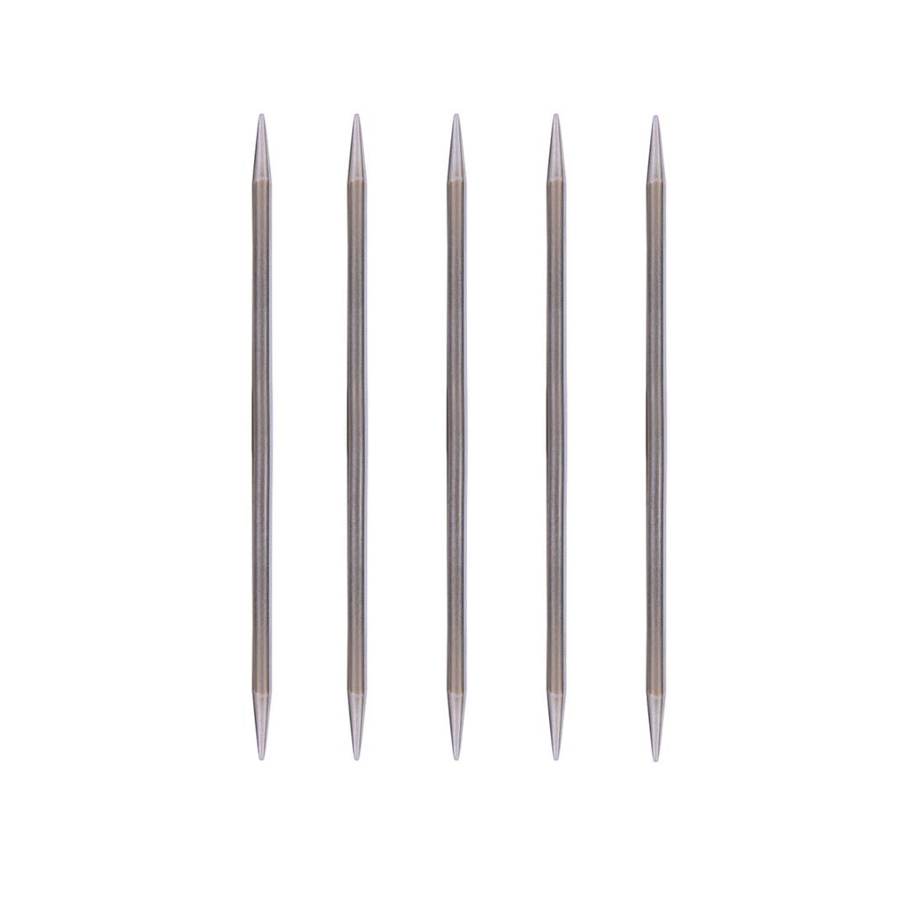 Спицы GAMMA 5-ти компл. чулочные MK5-15 сталь d 5.0 мм 15 см 5 шт под никель фото 4