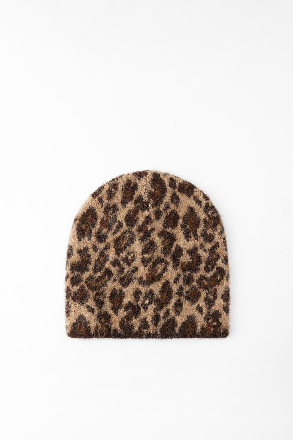 ANIMAL PRINT WOOL AND ALPACA BEANIE - Zara фото 5