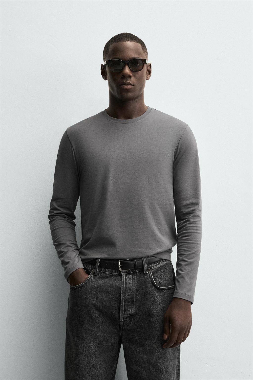 BASIC SLIM FIT T-SHIRT - Zara фото 9