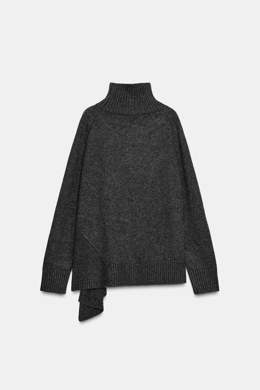 WOOL JUMPER WITH ASYMMETRIC HEM - Zara фото 7
