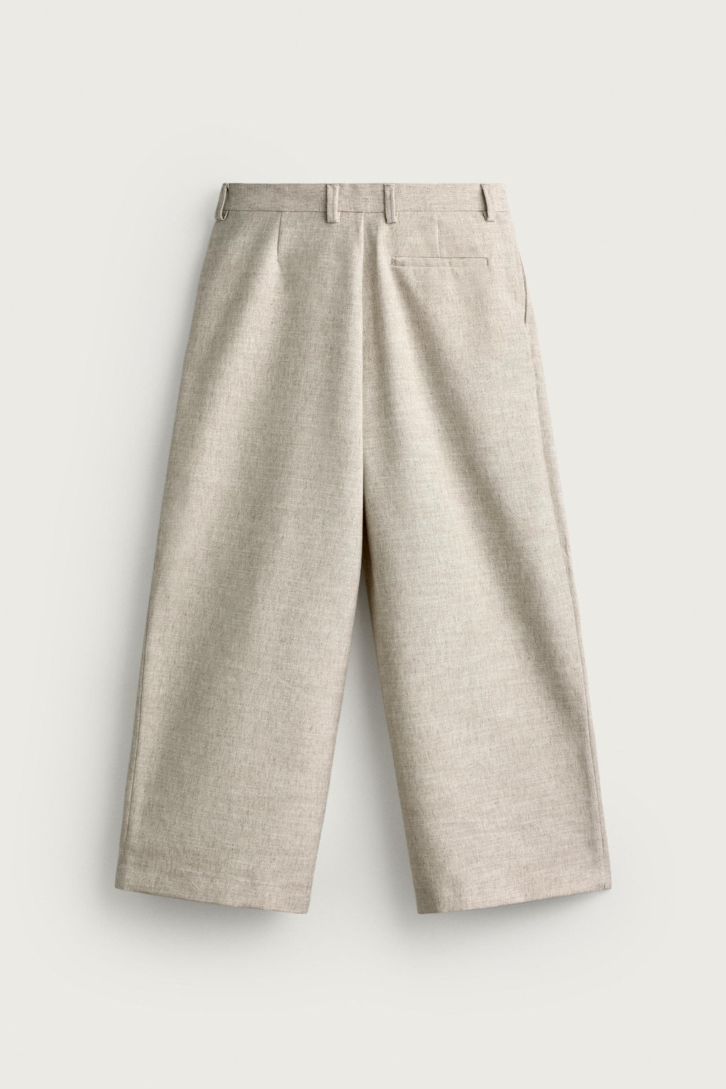 PANTAL?N RELAXED FIT ESTRUCTURA PLIEGUES / Beige claro - Zara фото 7