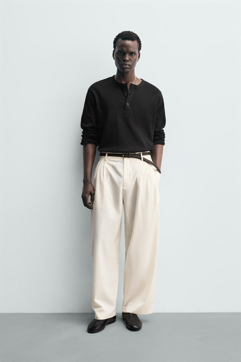 PLEATED WOOL BLEND TROUSERS - Zara фото 10