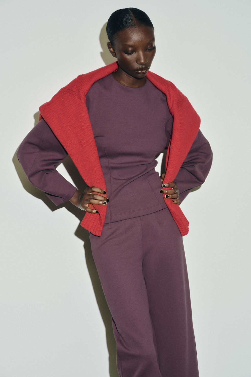 INTERLOCK WIDE-LEG TROUSERS - Zara фото 4