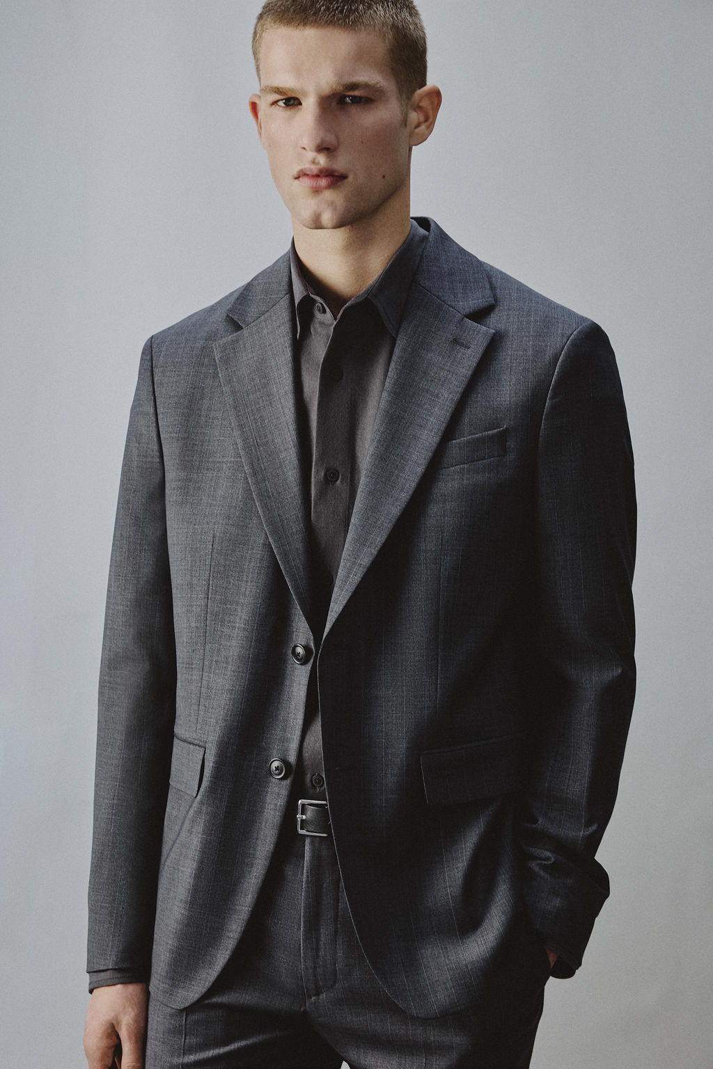 BLAZER REGULAR FIT TRAJE RAYA DIPLOM?TICA / Gris - Zara фото 5
