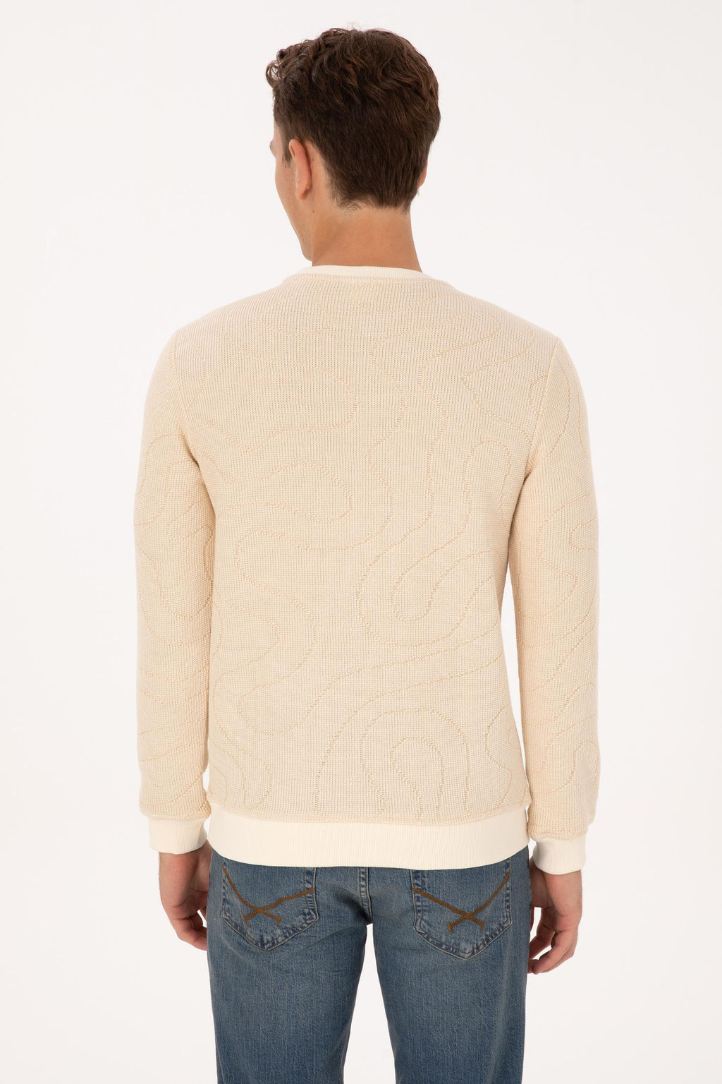 Erkek Krem Sweatshirt