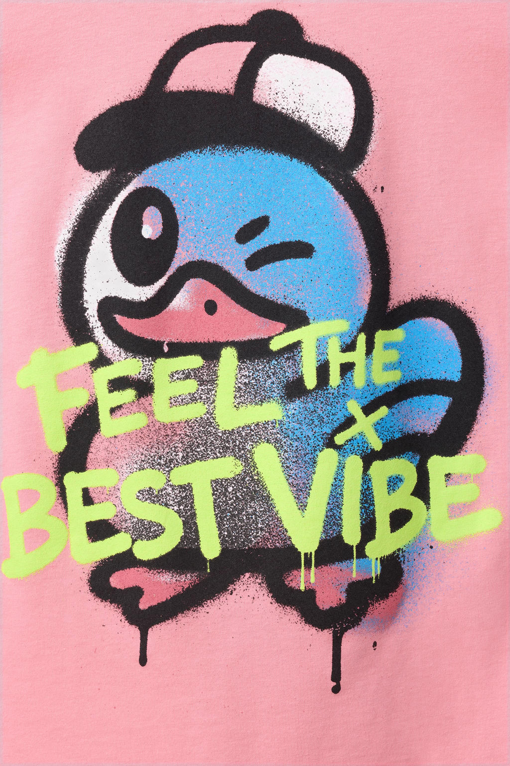 CAMISETA ESTAMPADO GRAFFITI / Rosa