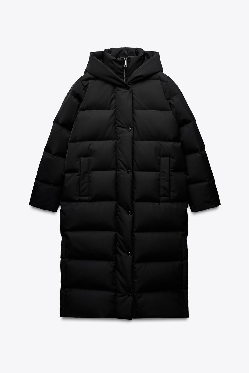 LONG HOODED WATER AND WIND-PROOF PUFFER JACKET - Zara фото 5