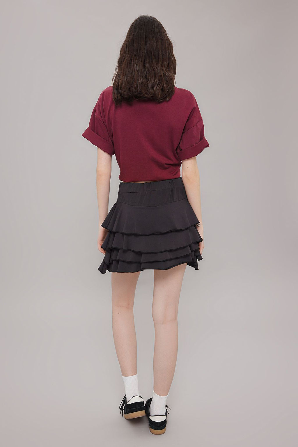 TRENDYOLMILLA Cok Renkli Leopar Bask?l? Etegi F?rf?rl? Mini Esnek Orme Etek TWOSS25ET00088  фото 4