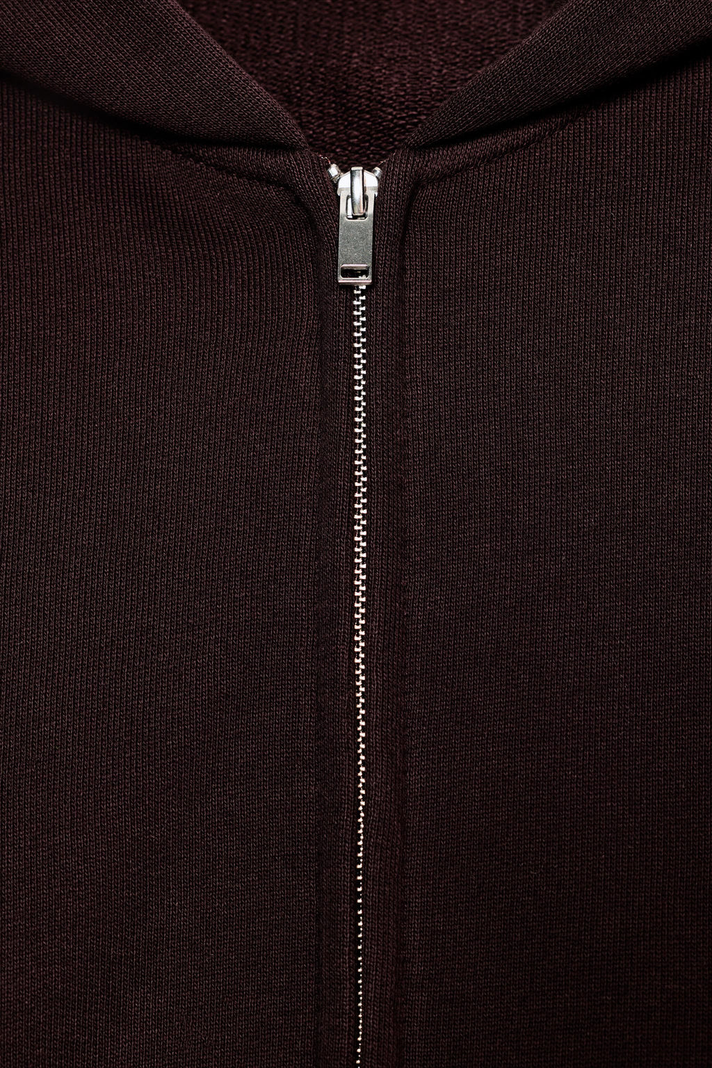SUDADERA CROPPED CAPUCHA / Marr?n - Zara фото 9