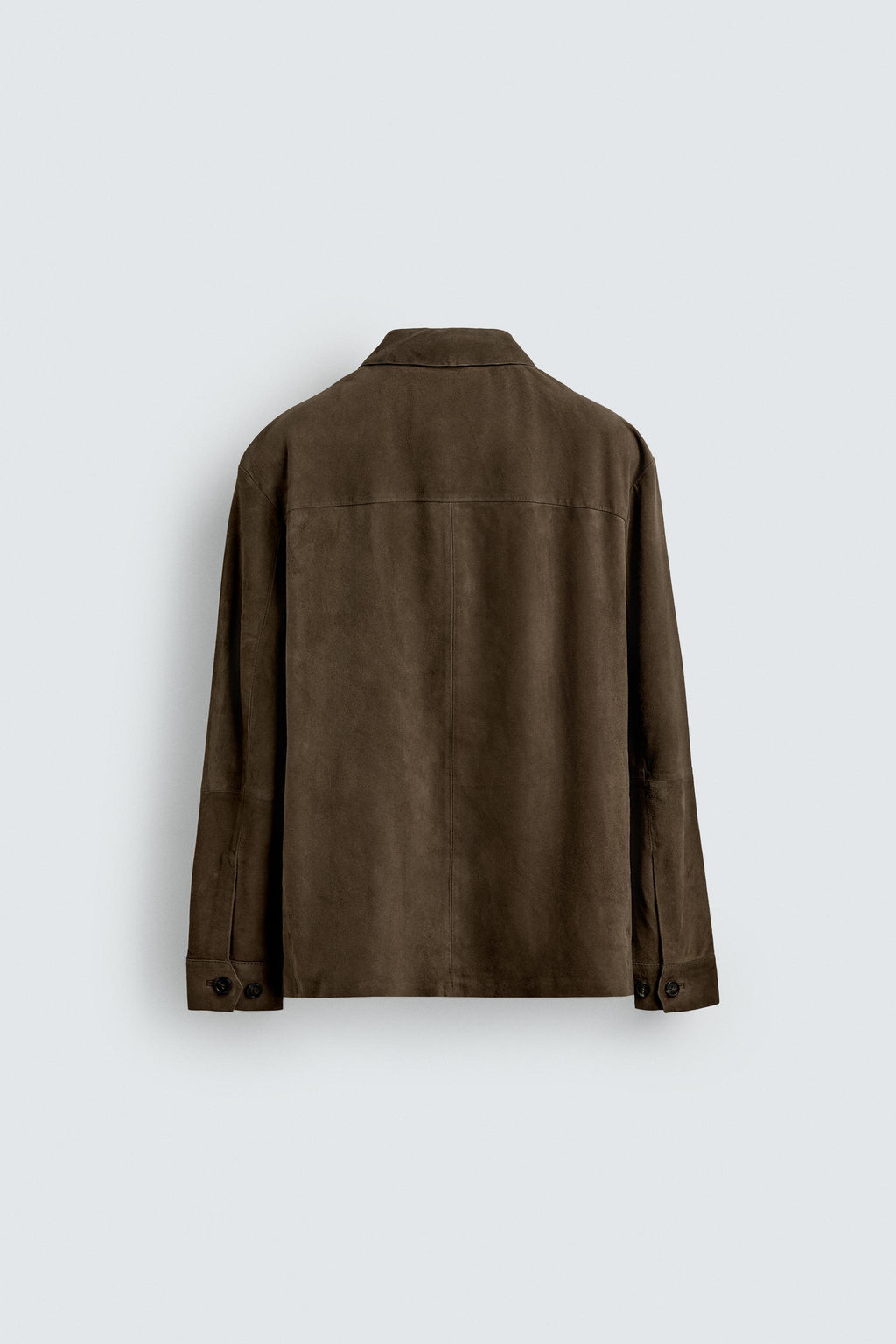 LEATHER SUEDE OVERSHIRT - Zara фото 8