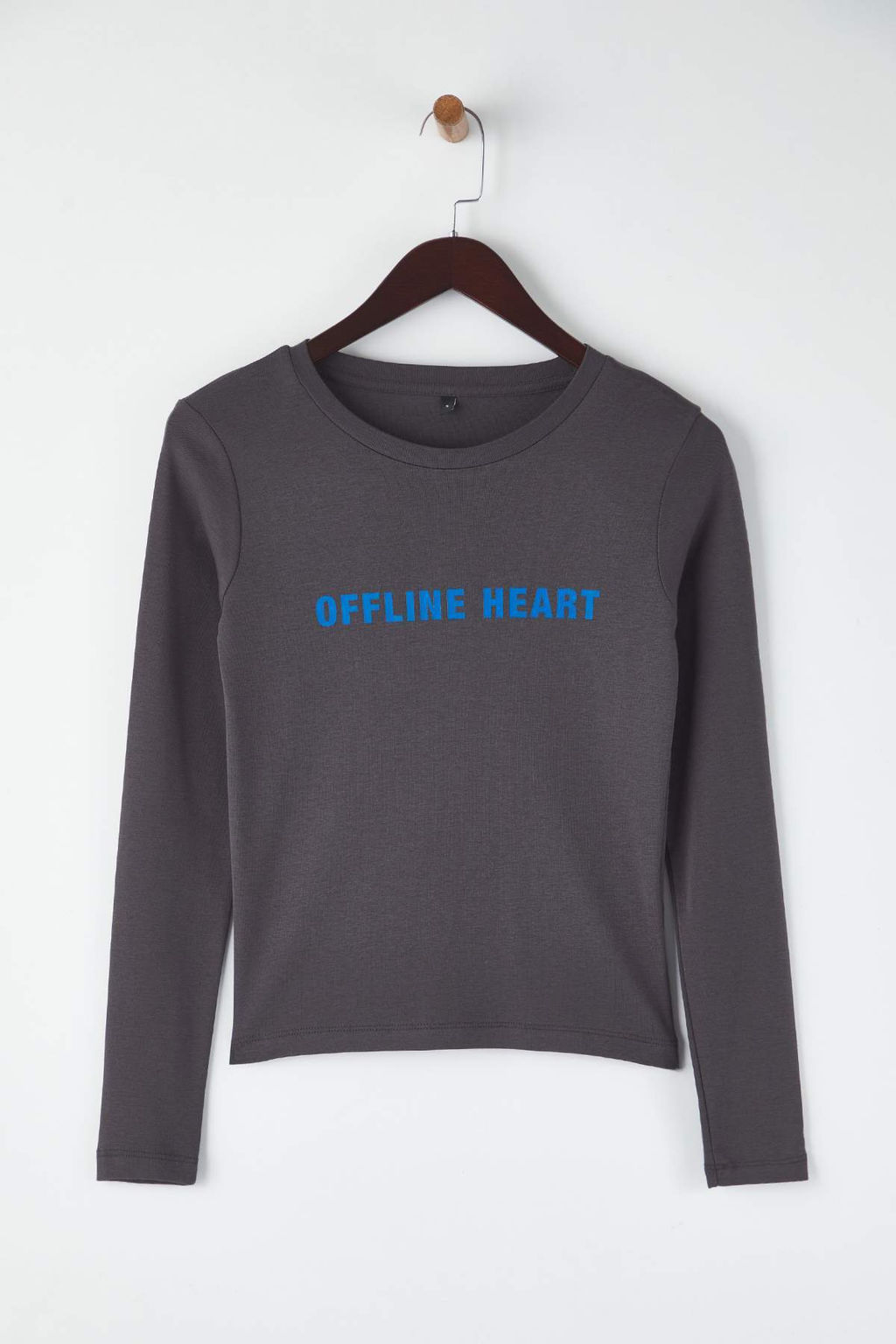 Teen Antrasit Bask?l? Fitted/Vucuda Oturan Orme Bluz TWOAW25BZ00126