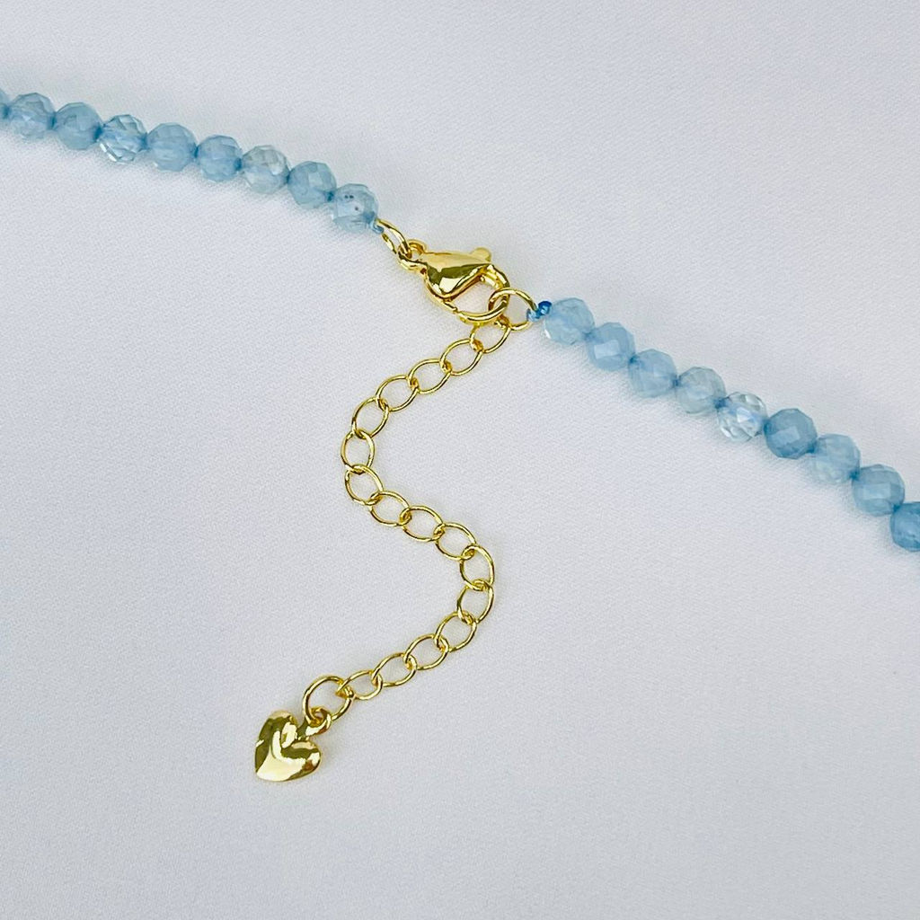 Колье из Аквамарина (градиент) 42 см +