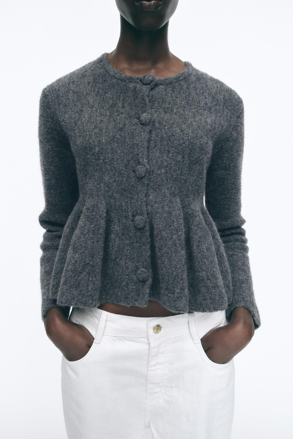 KNIT PEPLUM CARDIGAN - Zara фото 2
