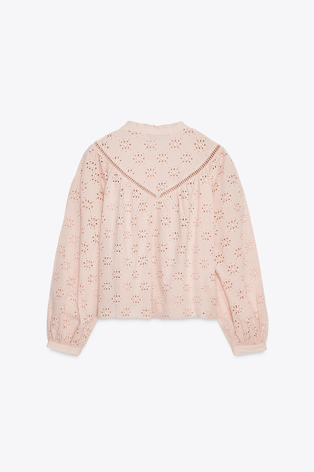 SHIRT WITH CUTWORK EMBROIDERY - Zara фото 7