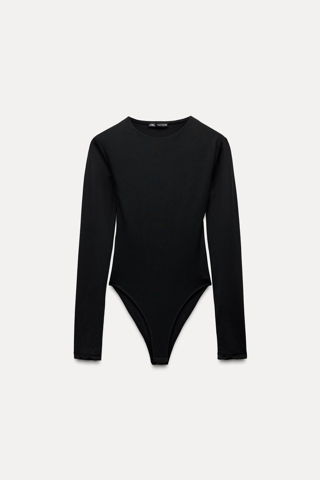 LONG SLEEVE POLYAMIDE BODYSUIT - Zara фото 12