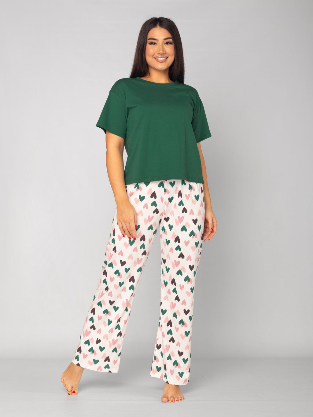 Костюм женский кулирка с брюками ФЛИРТ ЗЕЛЕНЬ - Domtrik фото 5