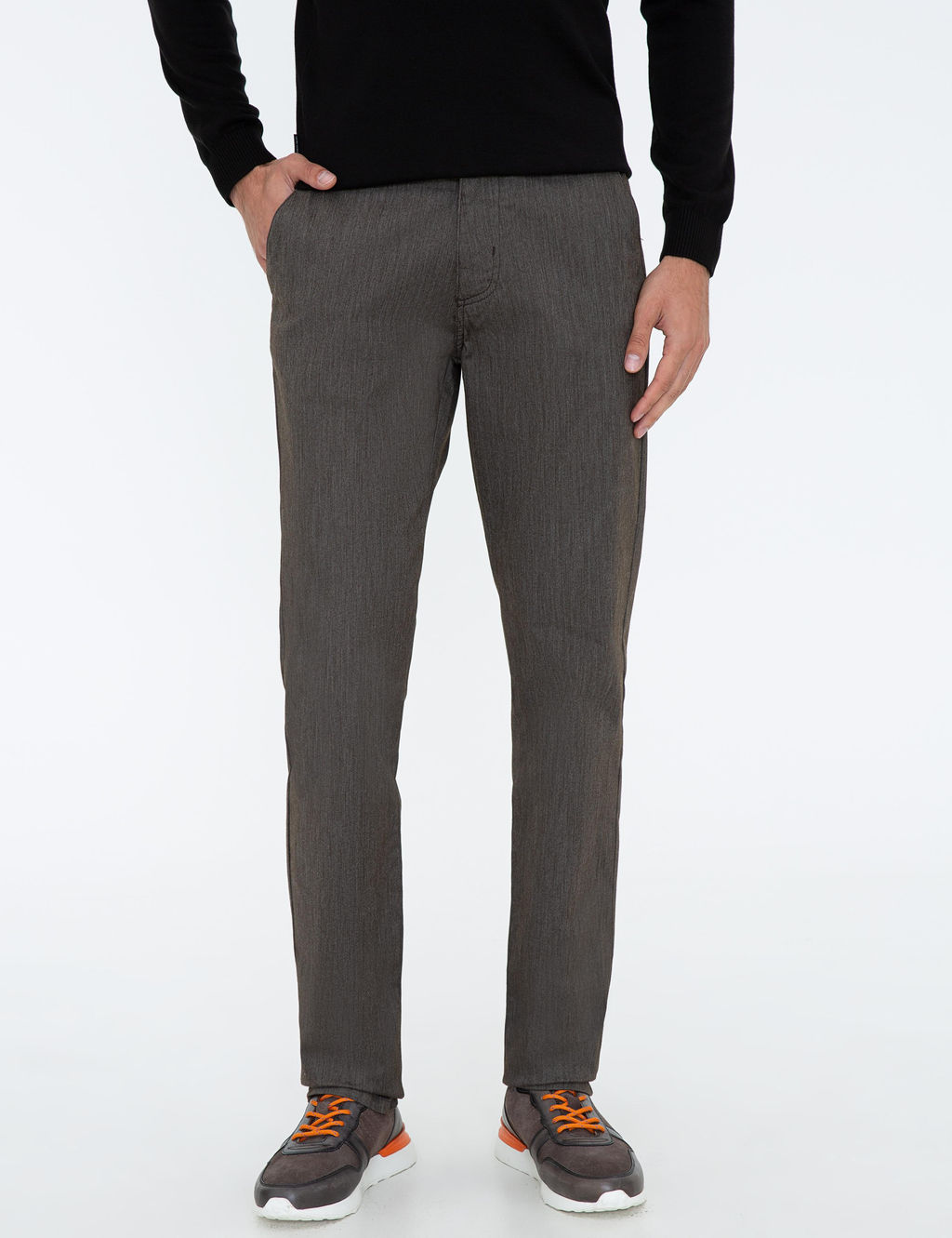 Kahverengi Regular Fit Kanvas Pantolon - Pierre cardin фото 2