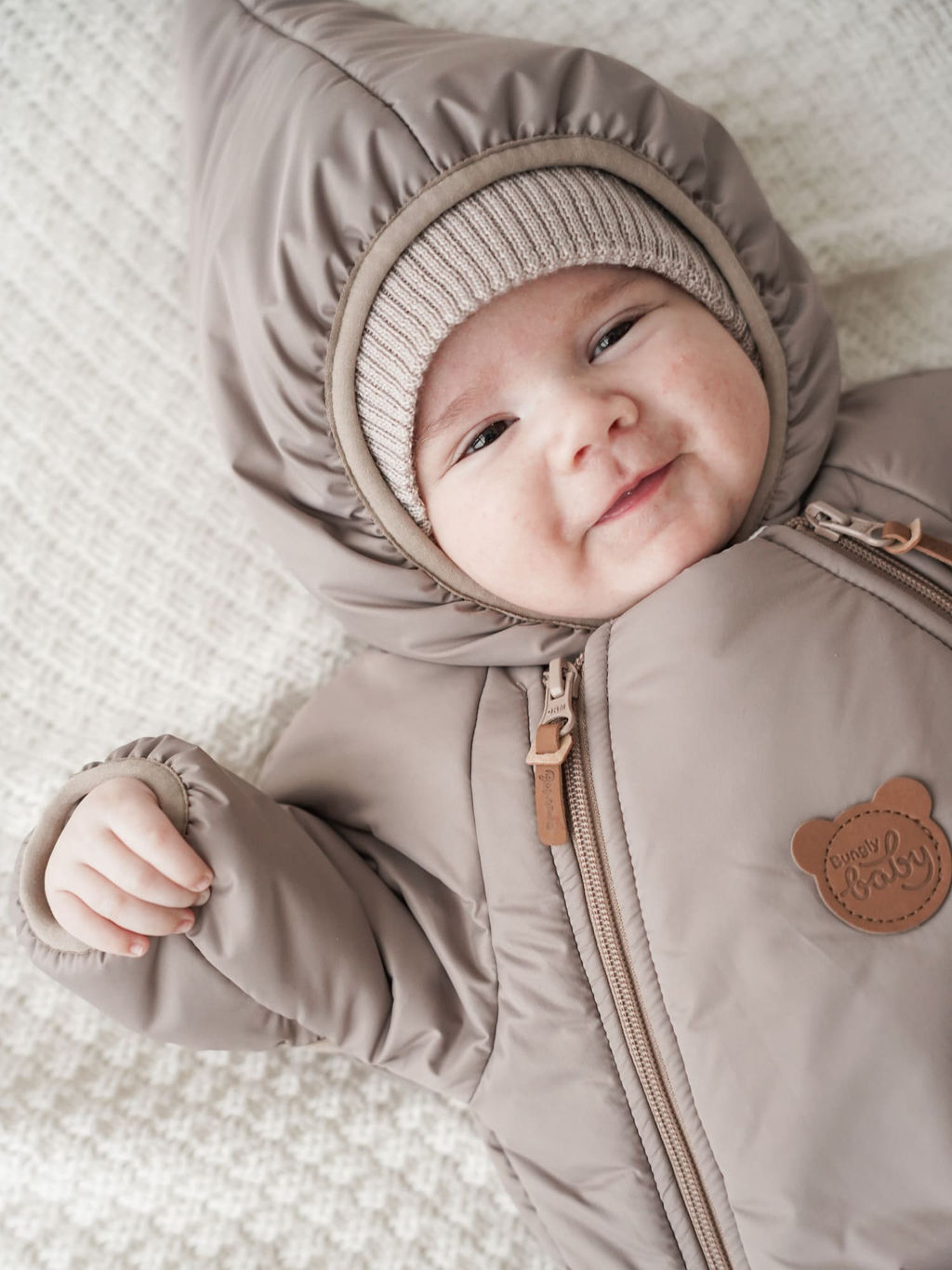 Комбинезон демисезонный с закрытой ножкой Латте 0+ - Bungly фото 3