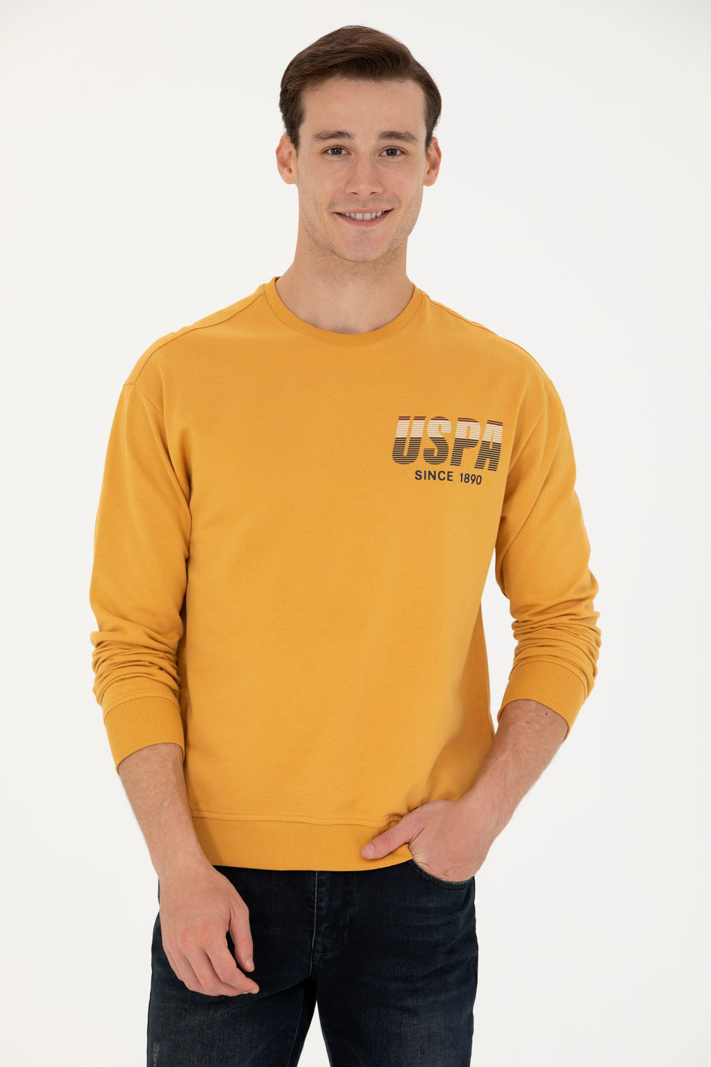 U. S. Polo Assn / Мужской горчичный свитшот - U.s. polo assn фото 15