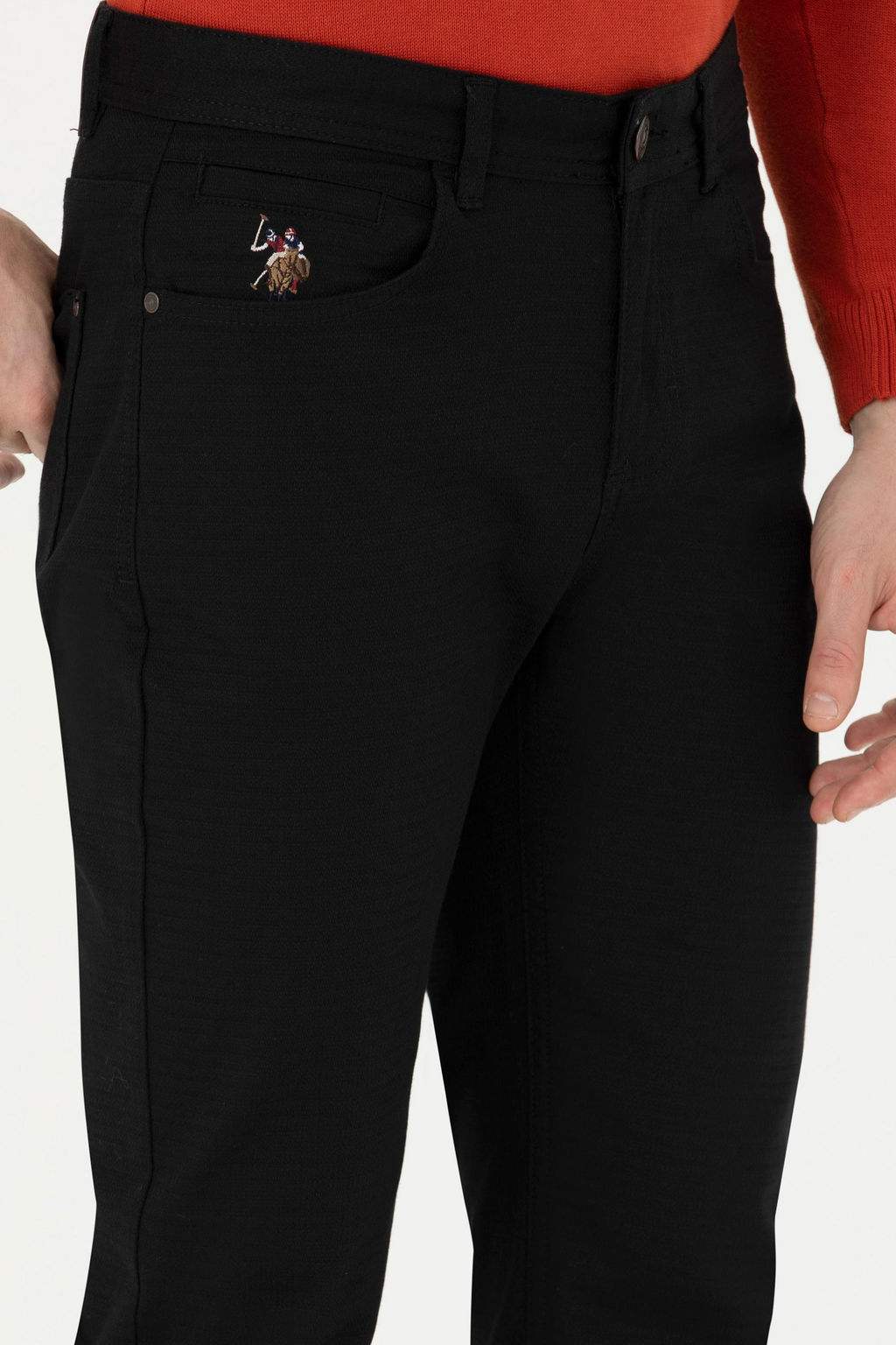 U. S. Polo Assn / Мужские черные брюки из плотной ткани - U.s. polo assn фото 20