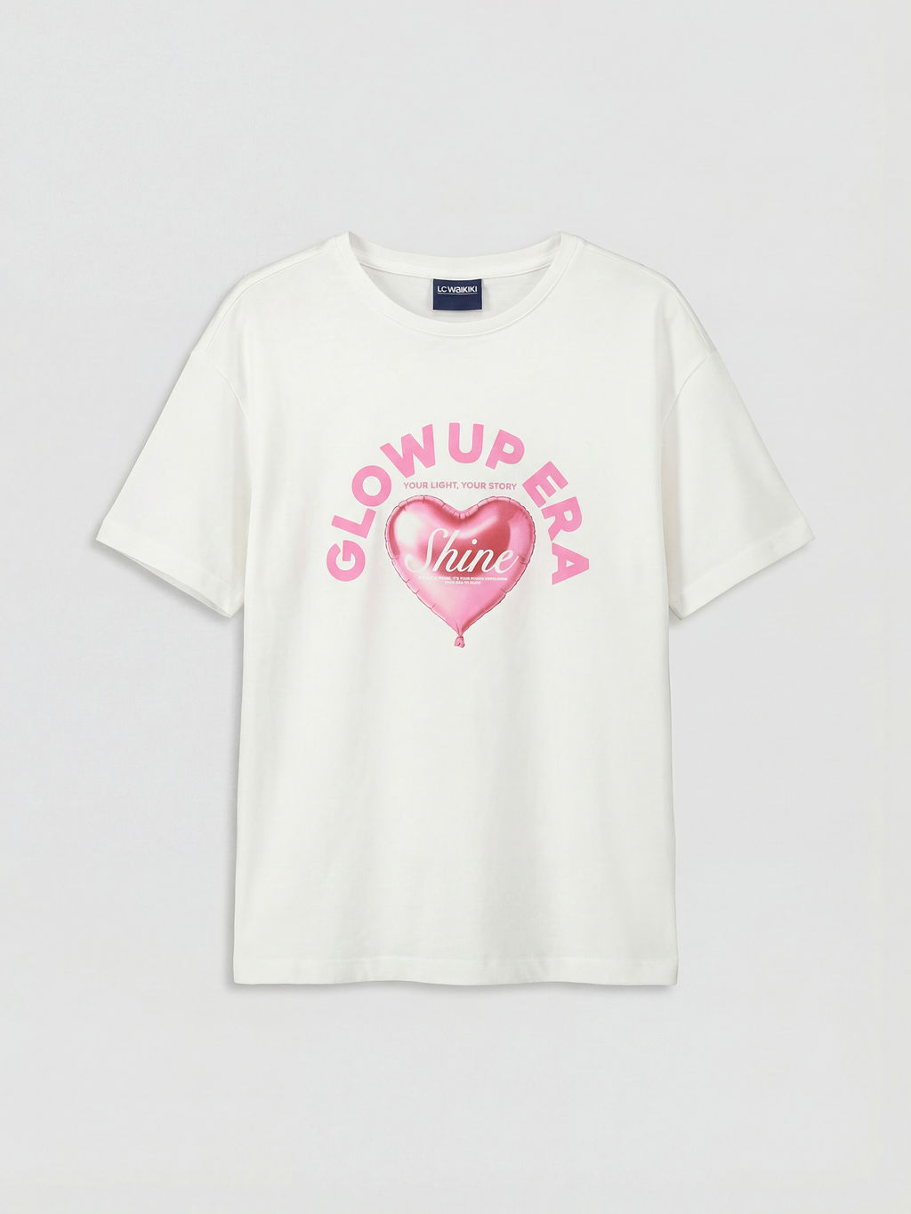 Bisiklet Yaka Bask?l? K?z ?ocuk 2li Ti??rt