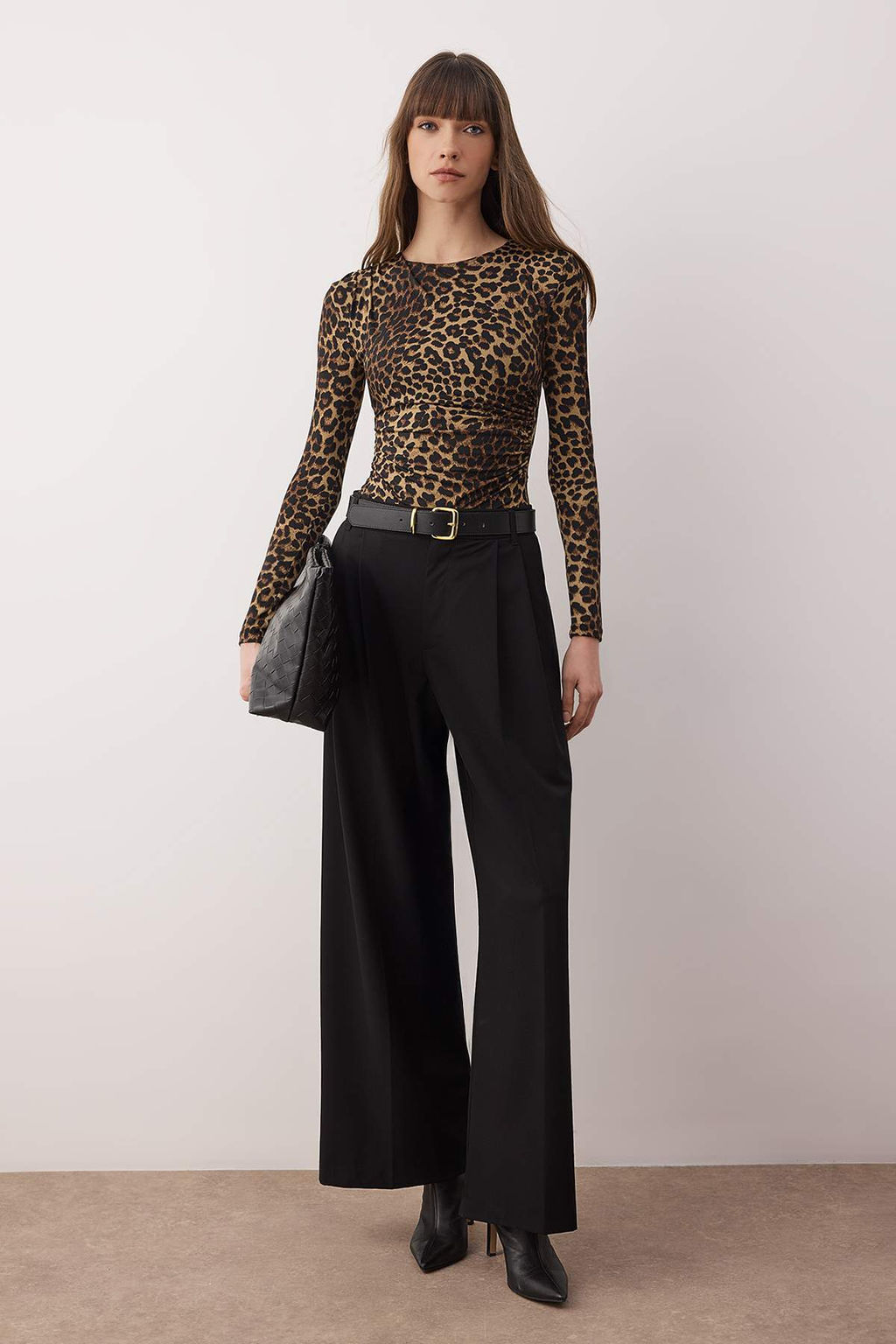 Kahverengi Leopar Bask?l? Alttan C?tct?l? Esnek Orme Body TWOAW26BD00016 - Trendyolmilla фото 2