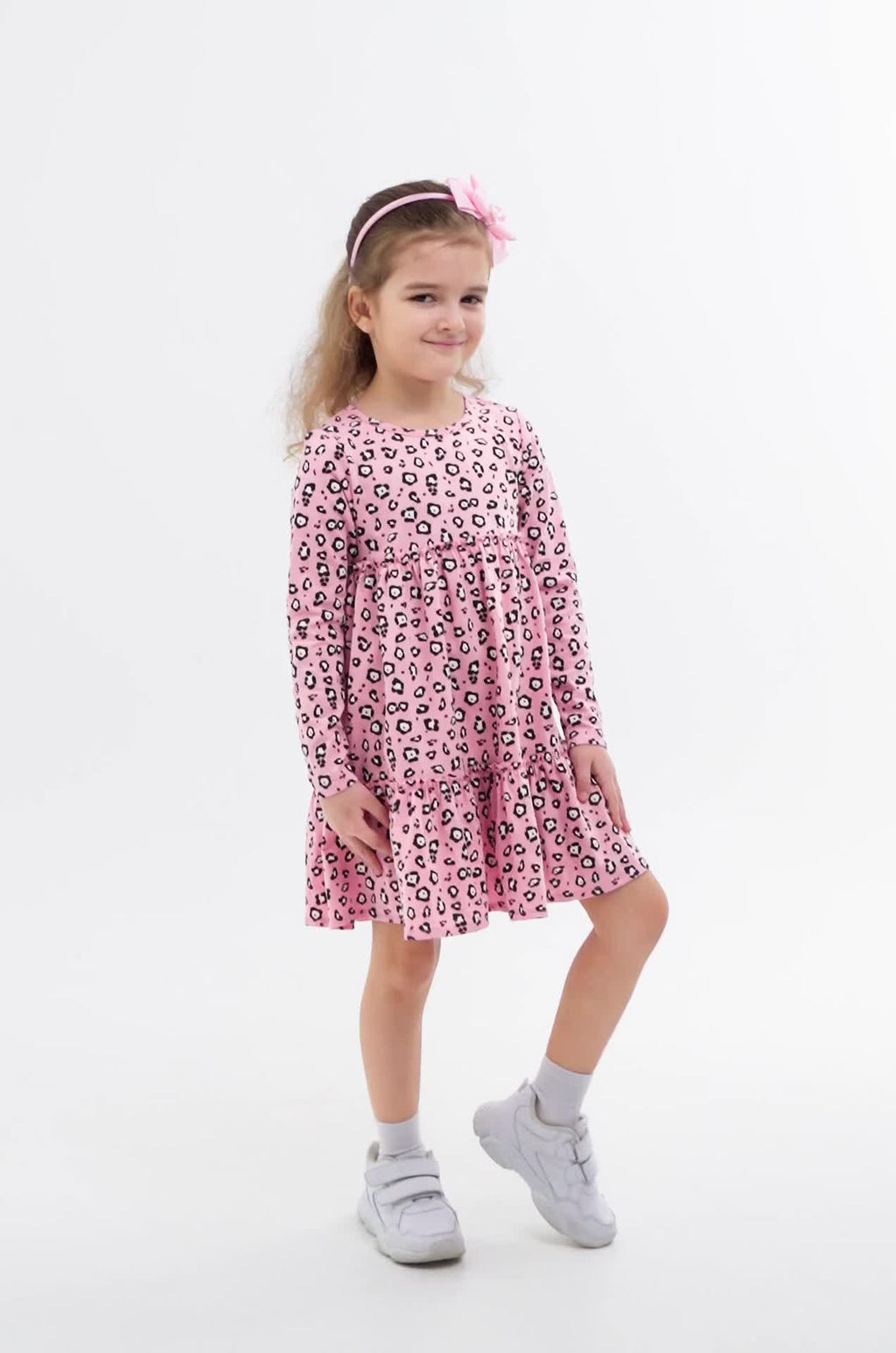 Хлопковое платье для девочки Happyfox