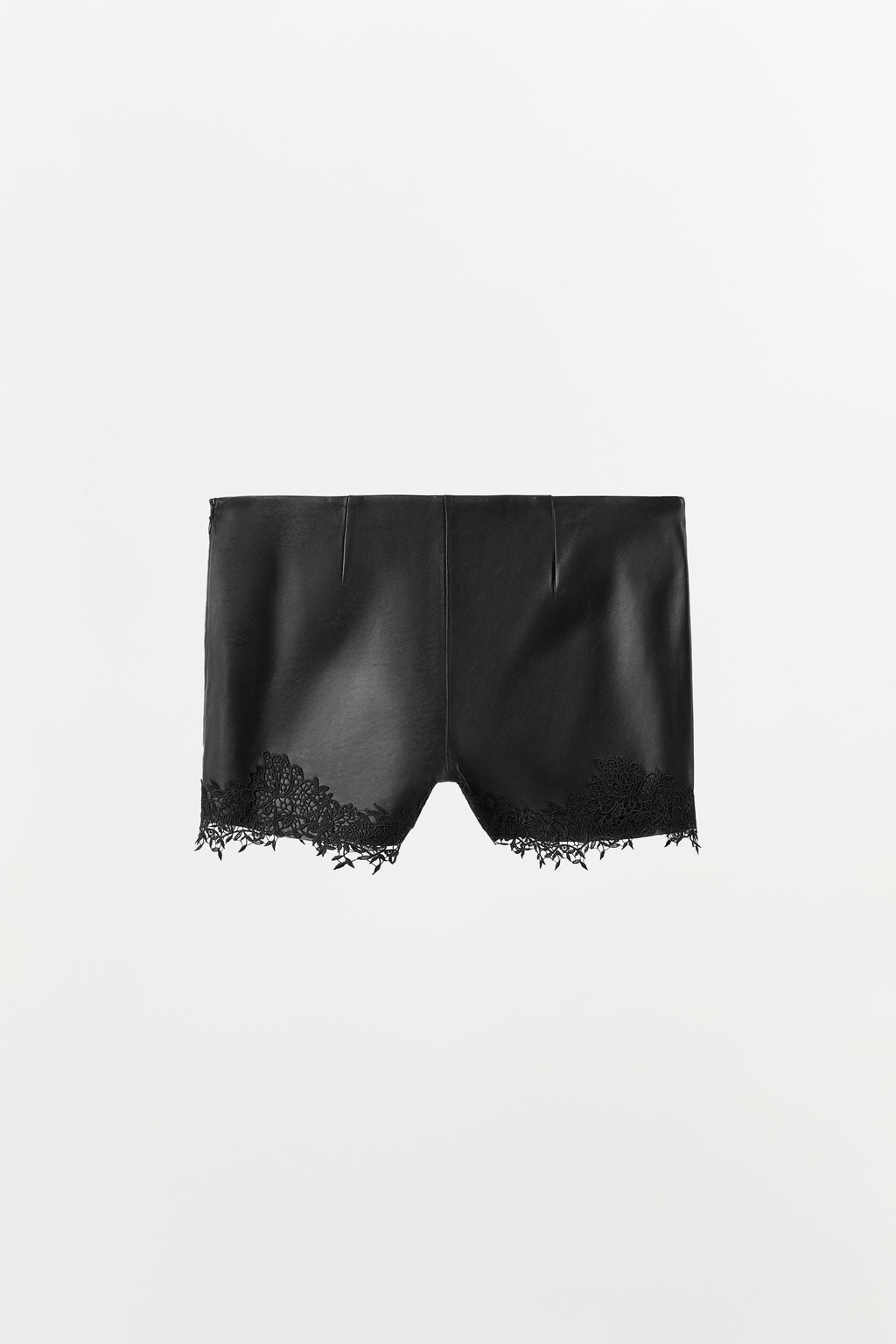 LACE LEATHER SHORTS - Zara фото 6