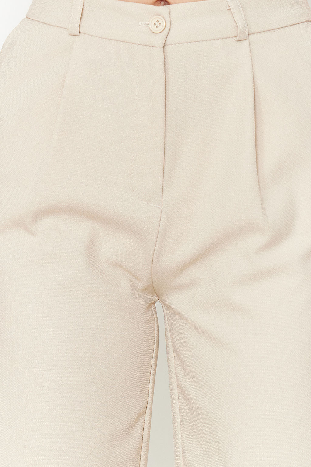 TRENDYOLMILLA Bej Wide Leg/Genis Paca Dokuma Pantolon TWOSS24PL00084 фото 5