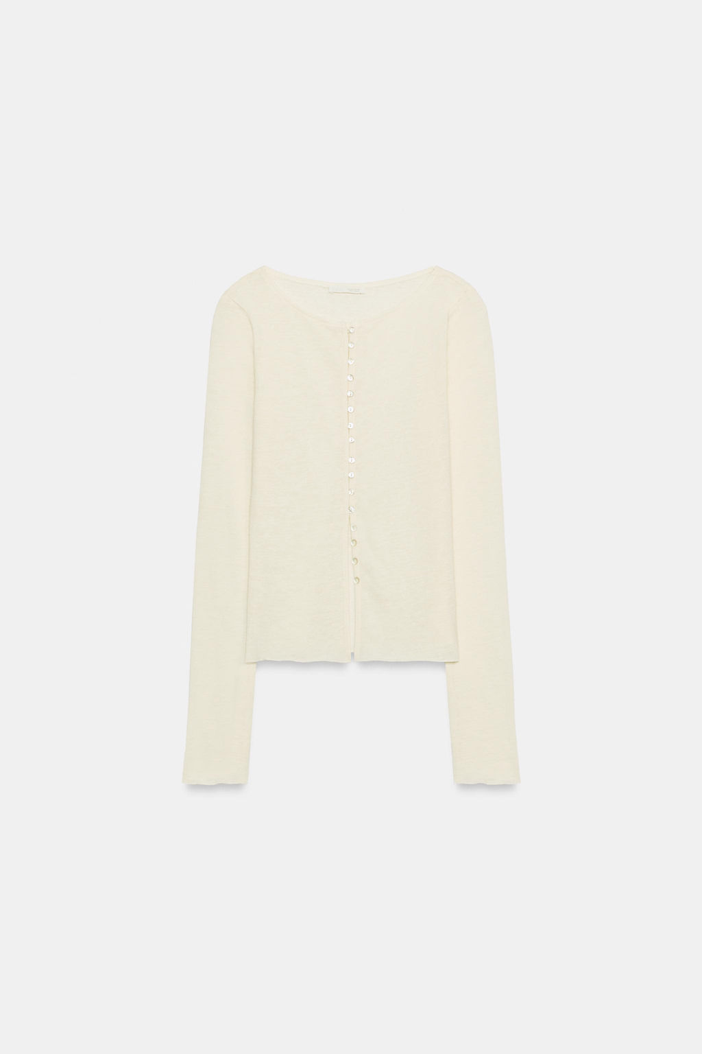 CAMISETA R?STICA BOTONES / Crudo - Zara фото 5