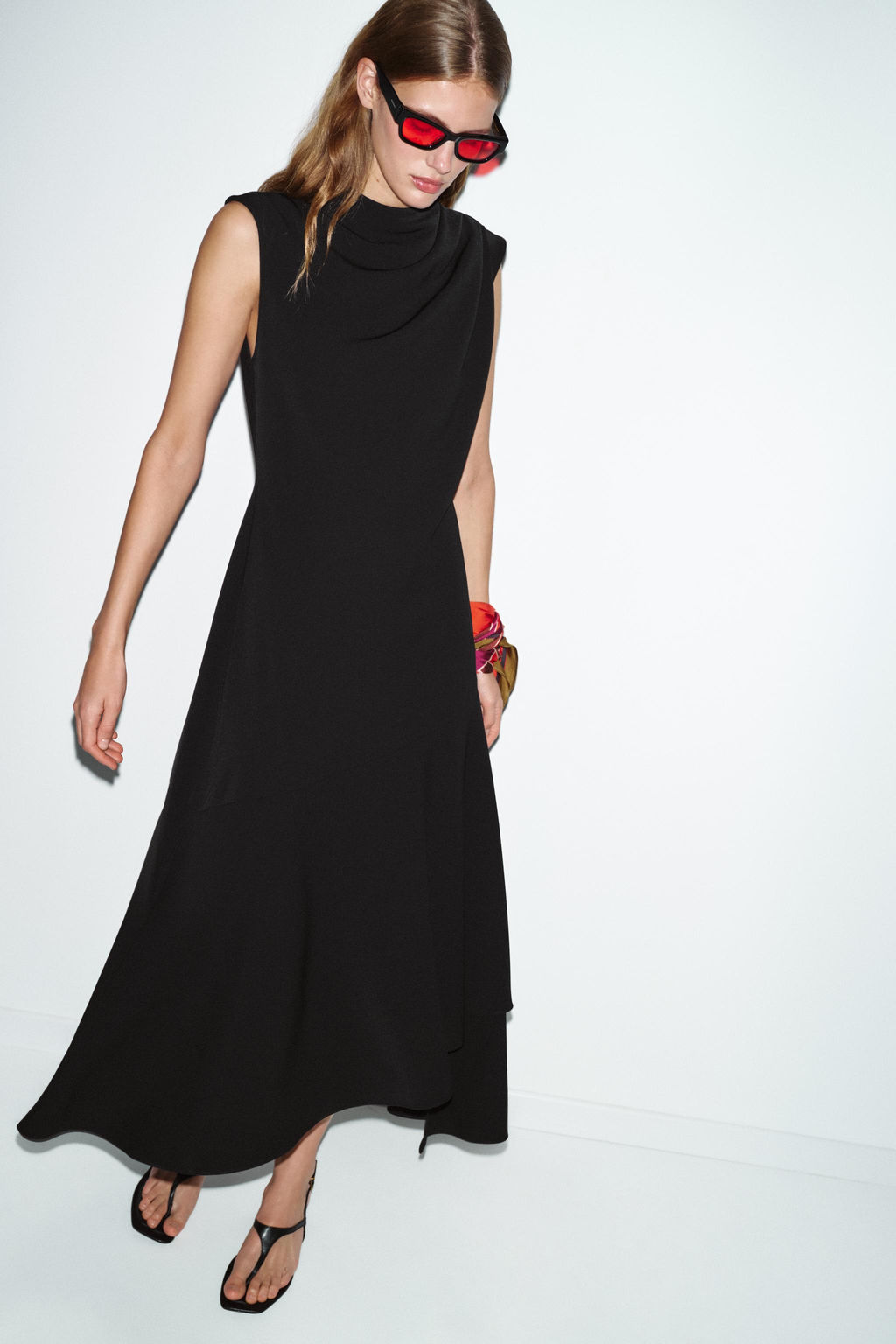ASYMMETRIC MIDI DRESS - Zara фото 11