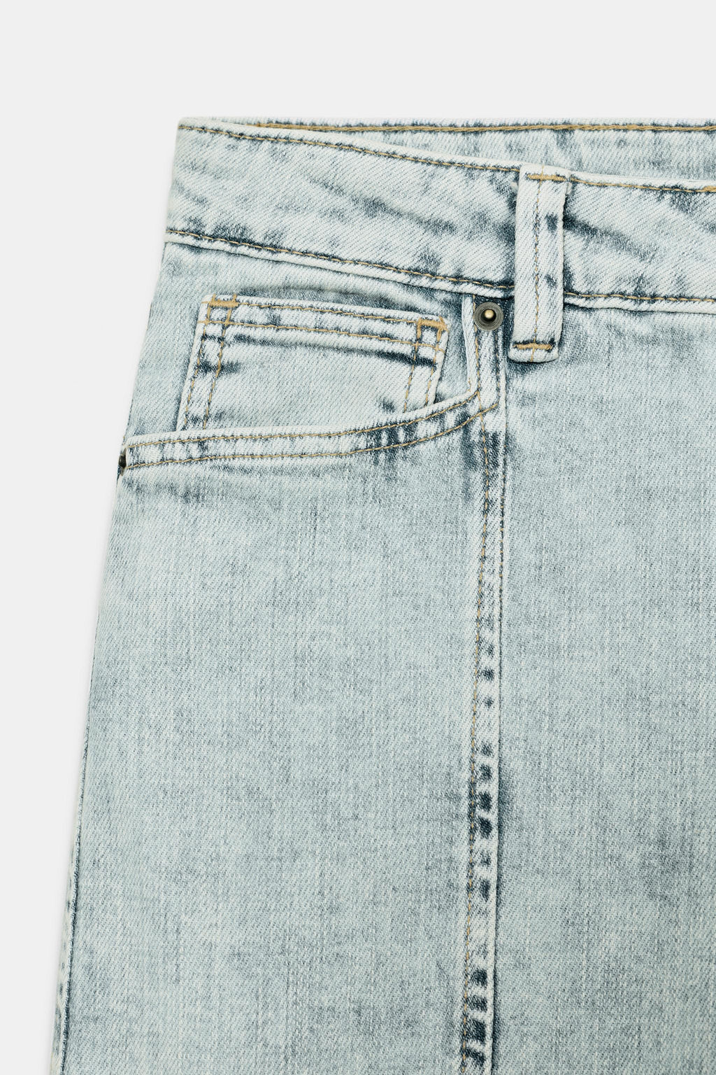 ZW COLLECTION MID-WAIST CAPRIS JEANS - Zara фото 7