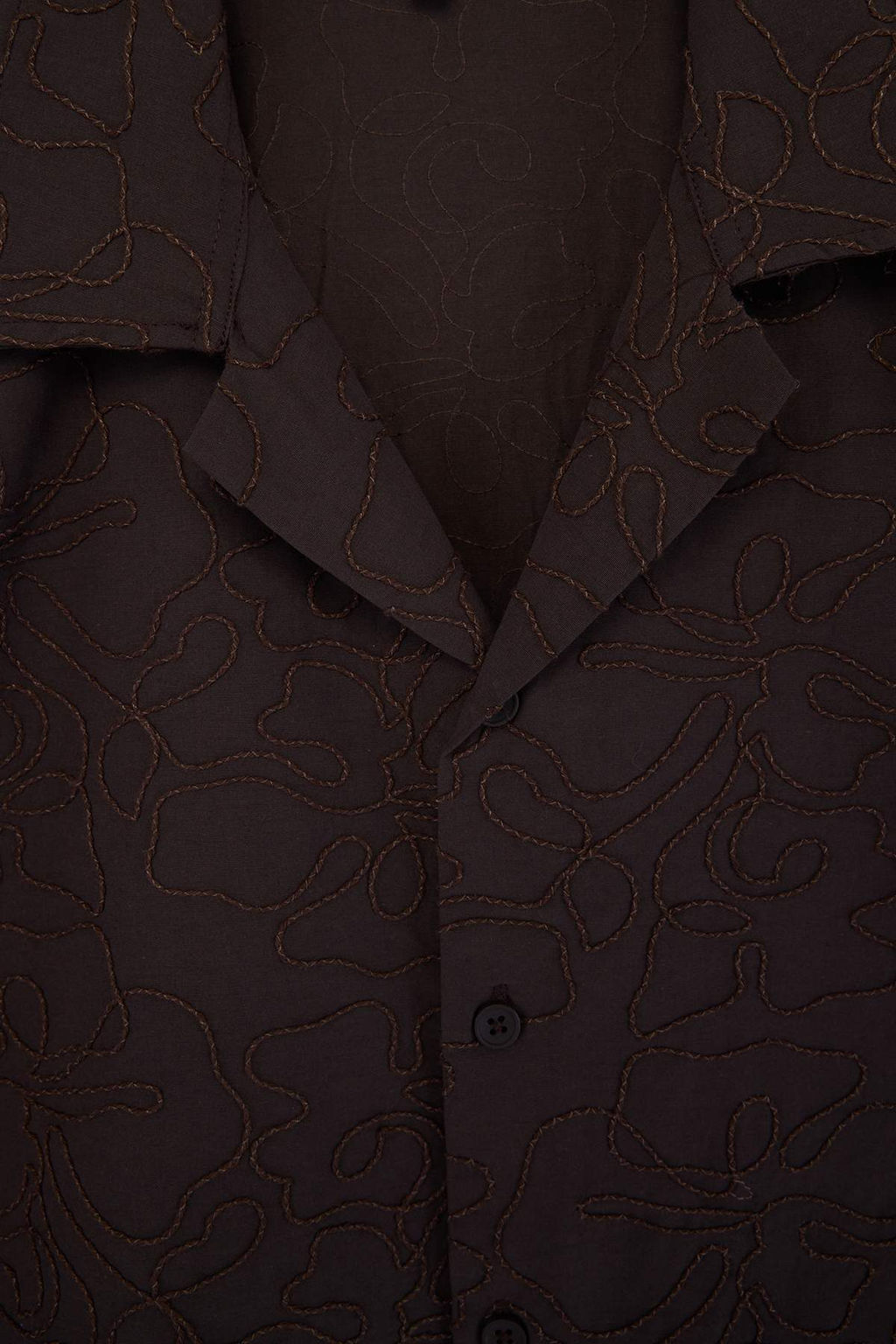 Bej Regular Fit Islemeli Nak?sl? Yazl?k Erkek Gomlek TMNSS25GO00081 - Trendyolmilla фото 10