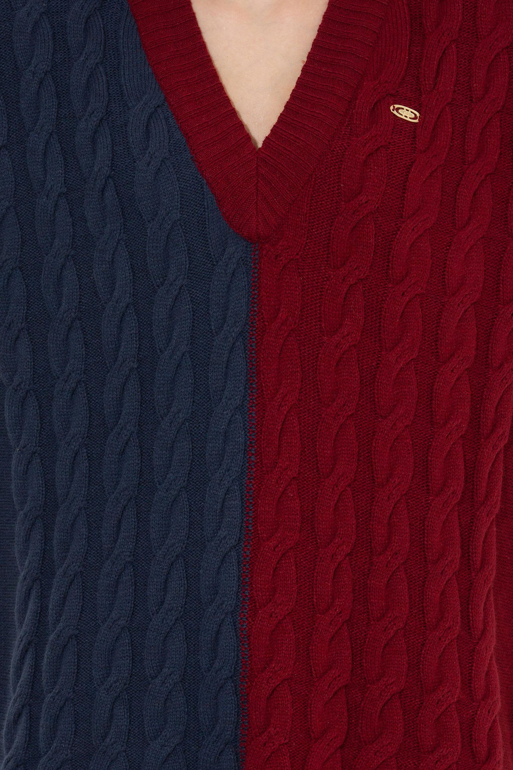 U. S. Polo Assn Женский темно-синий свитер с v-образным вырезом - U.s. polo assn фото 6