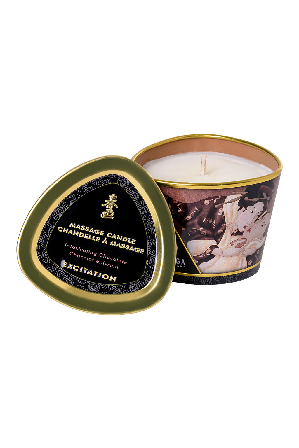 Массажное аромамасло в виде свечи Shunga Возбуждение.Пьянящий шоколад(Excitation.Chocolate), 170мл