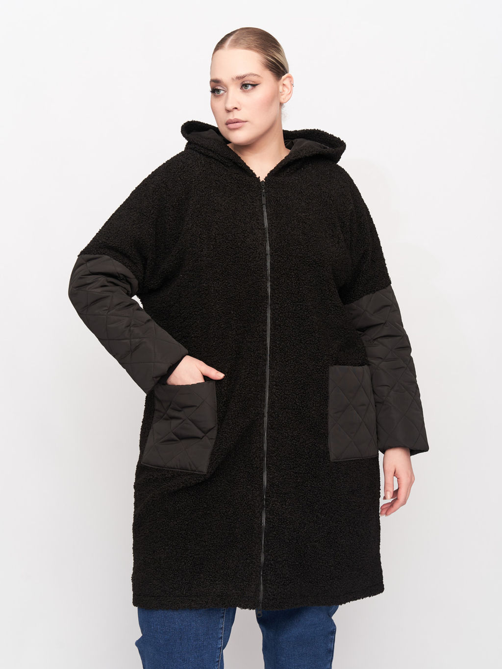 Пальто комбинированное ZPL10533ROL01 - Артесса фото 2