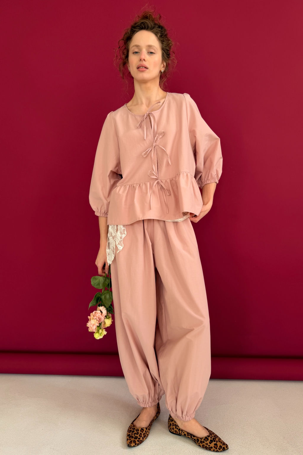 Брюки АЛАДДИН112/04/Пудровый - M&G all natural фото 3