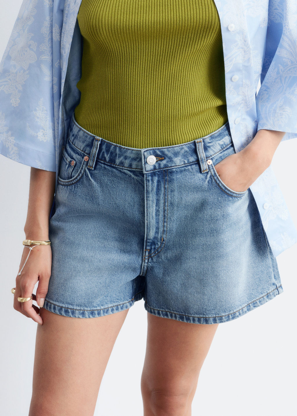 Pantalones cortos vaqueros relaxed fit - H&m фото 6