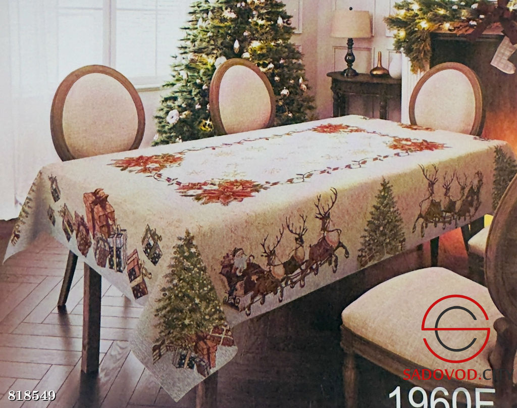 Новогодняя скатерть с рисунком