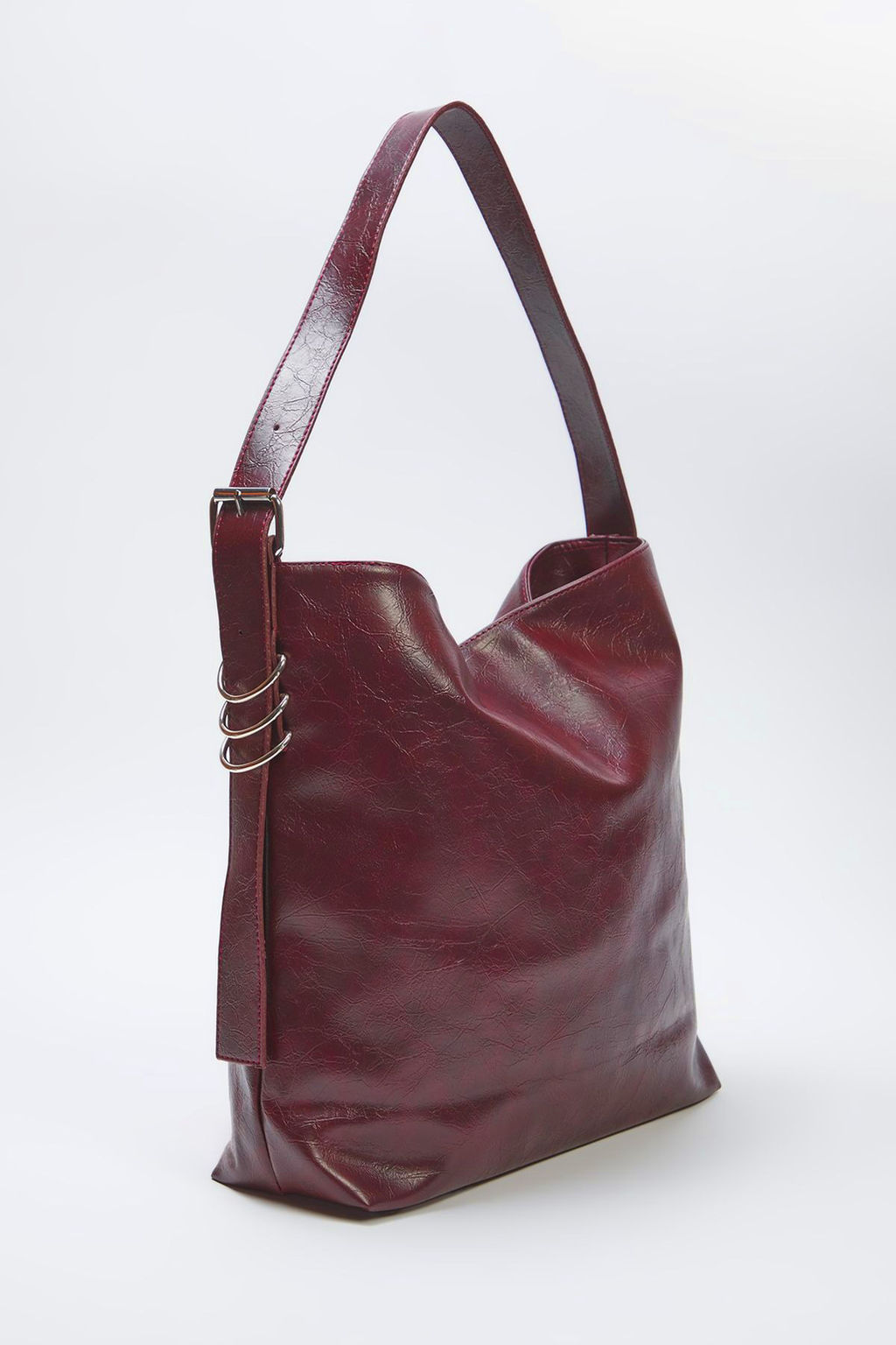 Bordo K?r?s?k Suni Deri Kemer Tokal? Maksi Boy Kese Kad?n Omuz Canta TAKSS25OC00029