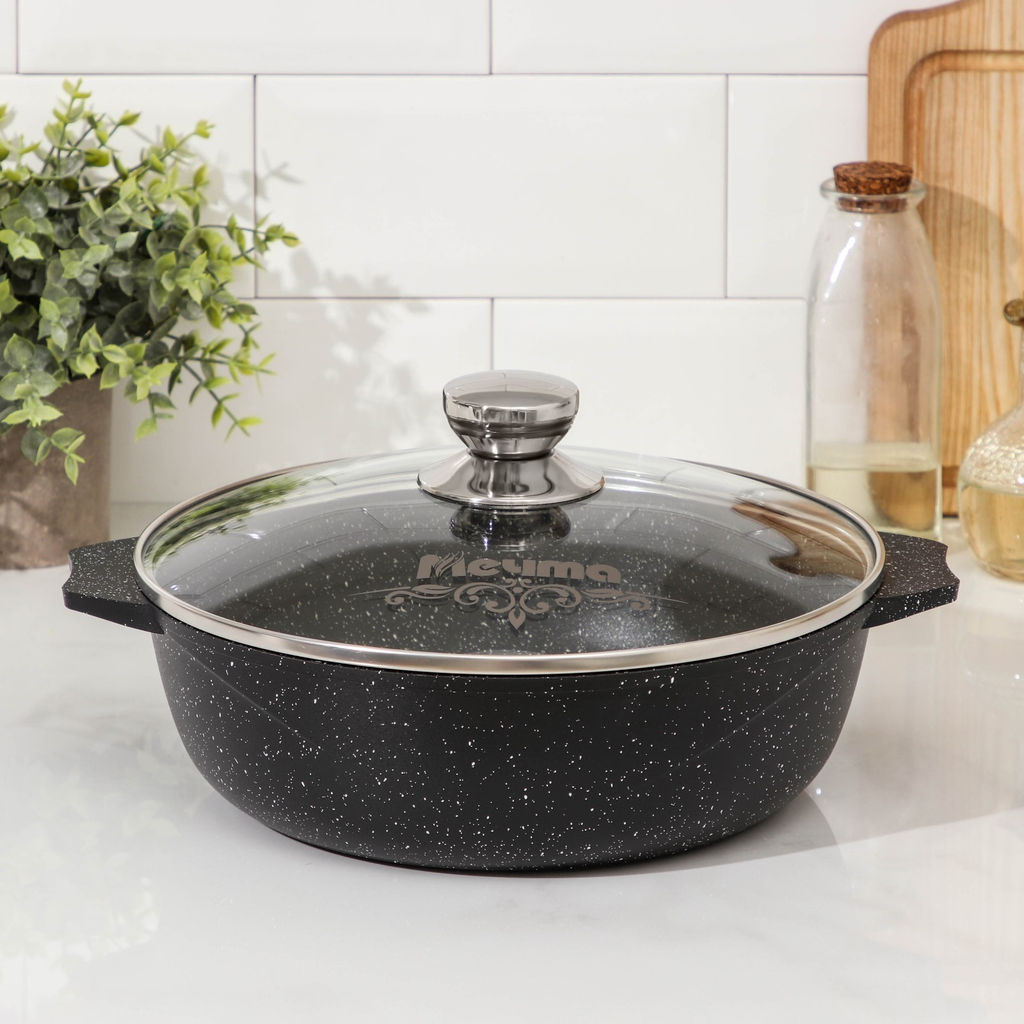 ГРАНИТ BLACK INDUCTION Жаровня 4,0 л, арт. 34802И