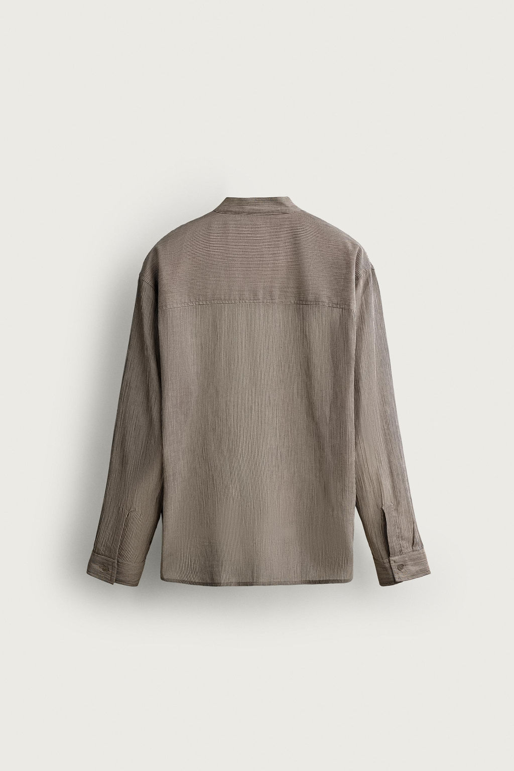 CAMISA FLUIDA RELAXED FIT / Rayas marrones
