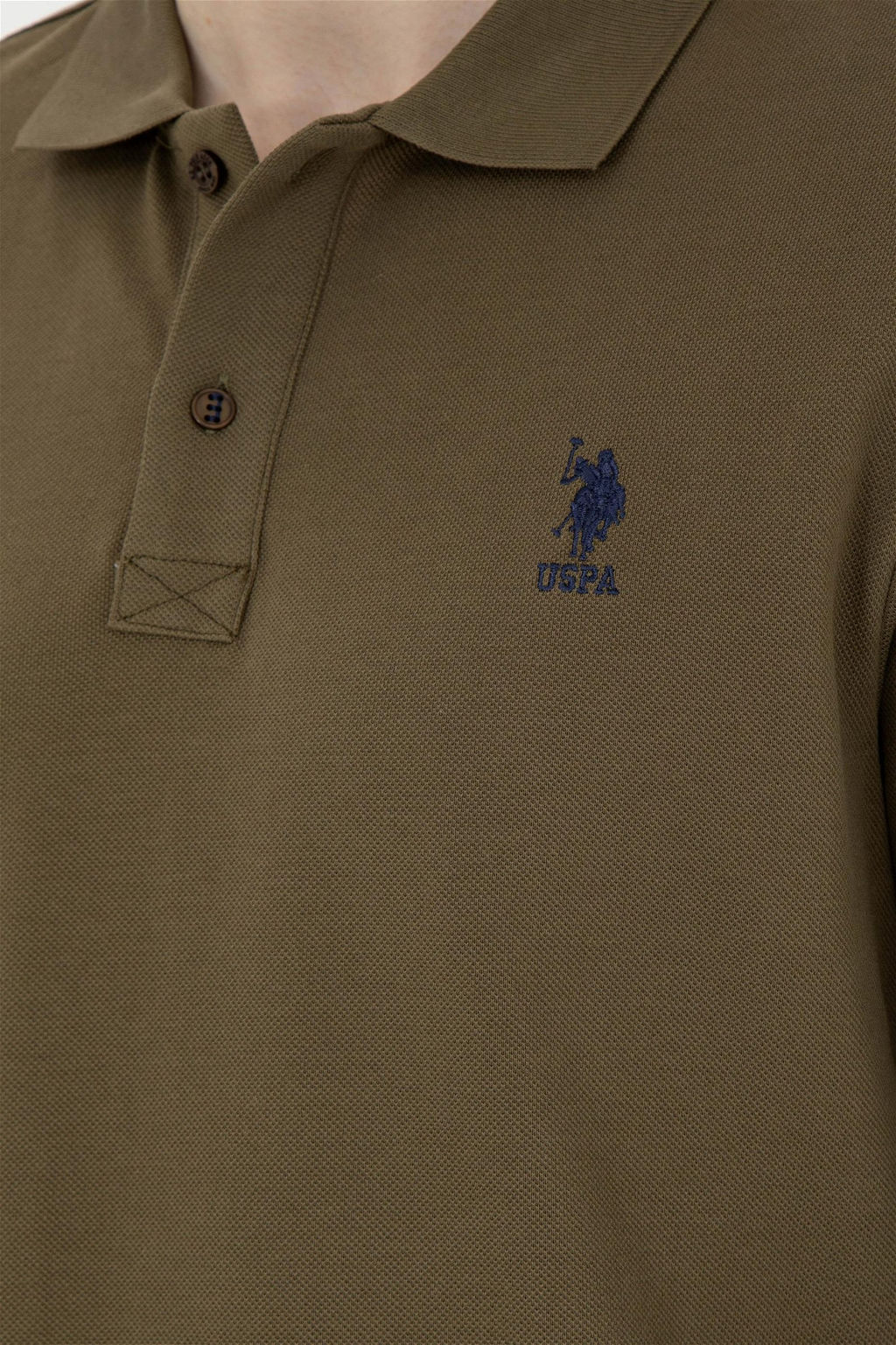 Мужской базовый свитшот цвета хаки - U.s. polo assn фото 7