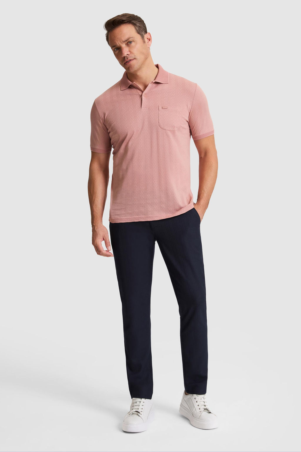 Erkek Pudra Regular Fit Polo Yaka Ti__rt - U.s. polo assn фото 4