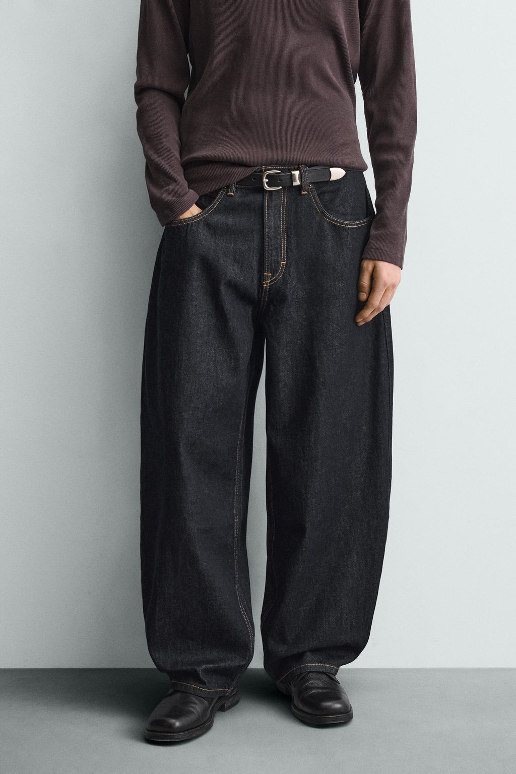 JEANS BALLOON FIT / Marino / Blanco - Zara фото 12