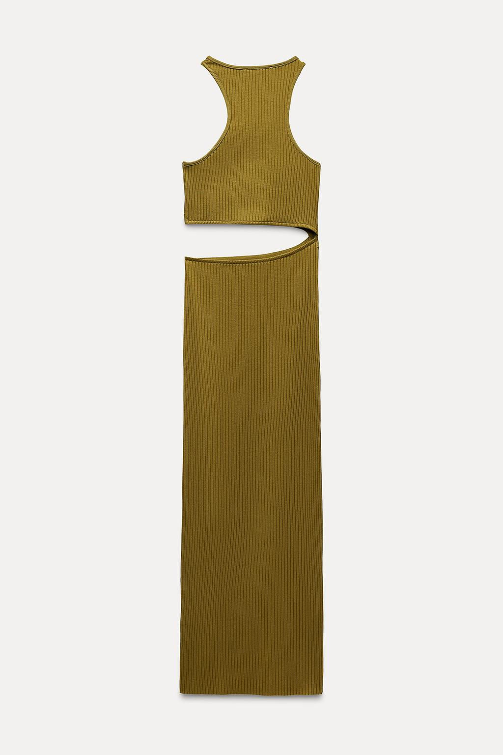 CUT-OUT RIBBED DRESS - Zara фото 2