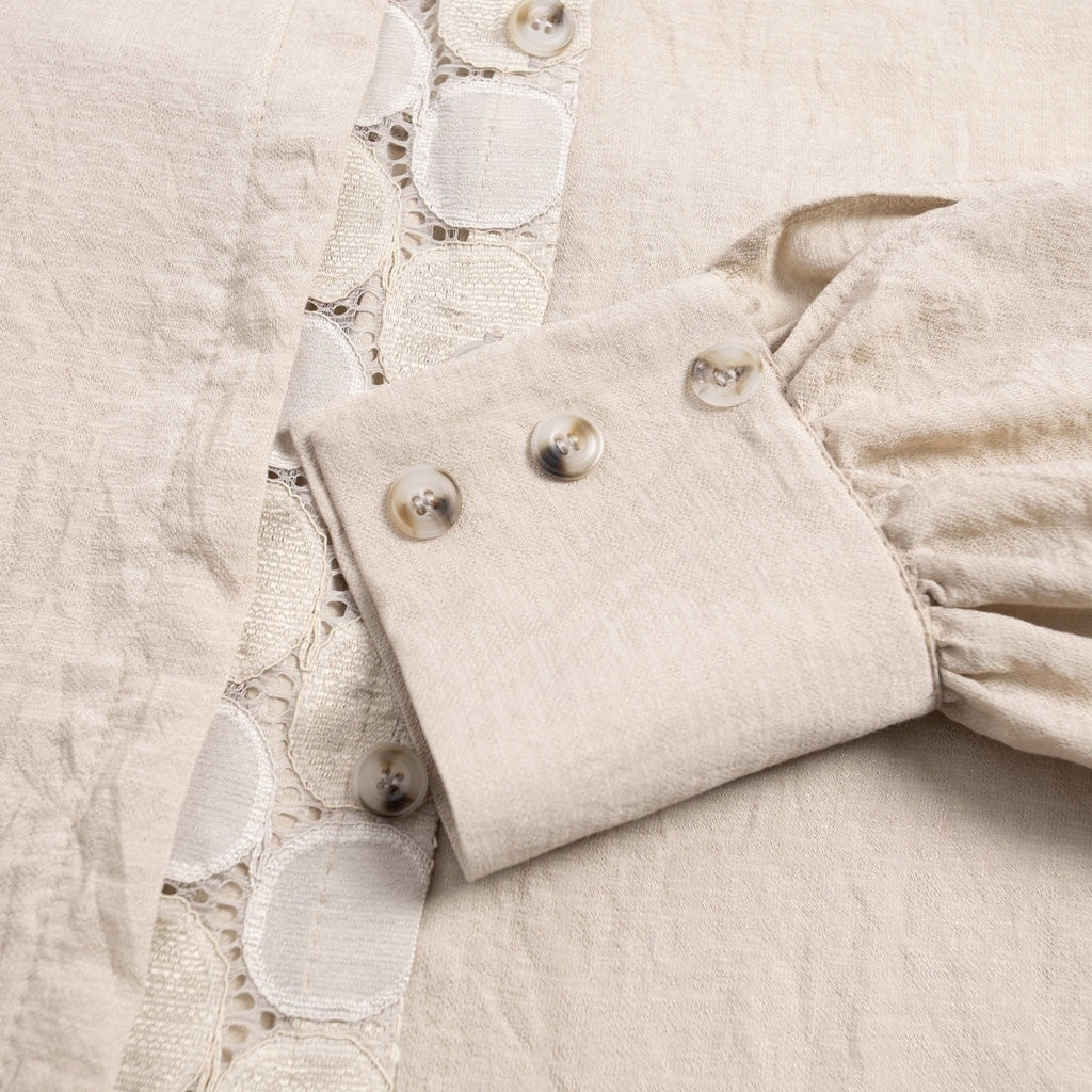 Рубашка вискозная, Кружевной повод (пульс сердца) - Charutti фото 5